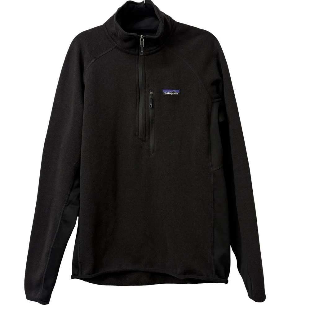 Patagonia Better Sweater quarter-zip fleece pullover Charcoal Black Gray sz M